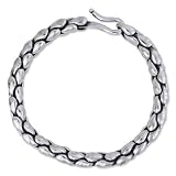 Mens sterling silver bracelet, Wild Serpent