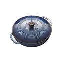 Lodge Enameled Cast-Iron 3-Quart Covered Casserole, Caribbean Blue