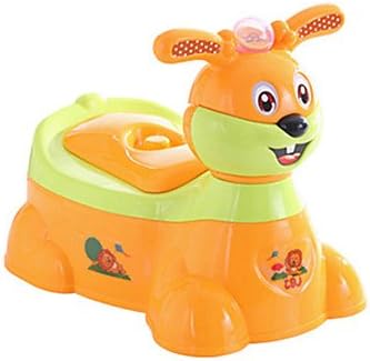Childrens Training Potty Chair,Cute Plastic Orange Musical Rabbit