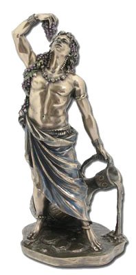 Greek God of Wine Dionysus Bronze Statue Replica Figurine