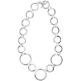 Artisan Handcrafted Sterling Silver Open Circulo Link 18in Necklace