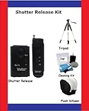 Wireless Shutter Release+ Soft Flash Diffuser + Pro 57 Inch Tripod + Delux  ....