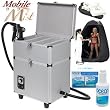 Complete Apollo HVLP Turbine Mobile-MistTM Sunless Spray Tanning System with a Pint of 8.5% DHA Solution with MEDIUM BRONZER, 4 Solution Variety Pack (1 Pint Total), Tanning Tent and Accessories