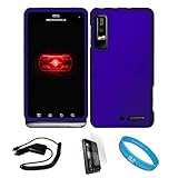 Magic Blue 2 Piece Protective Snap-On Hard Case Cover for Motorola Droid 3  ....