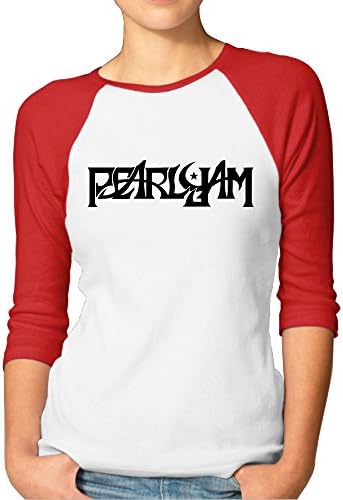 ReBorn Women Jam Pearl Essential Raglan Tshirt Red L