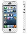 White Carbon Fiber Skin Full Body Sticker For iPhone 5