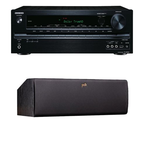 Onkyo TX-NR535 5.2 Channel Network Receiver Plus A Polk Audio TSx 150C Center Channel Speaker