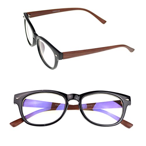 Marrywindix Fashion Unisex Computer Glasses- Anti-reflective ,Anti-glare ,Clear Lens, Uv Protection (Bright Black)