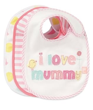 'i Love My Mummy' Newborn Bib - 3pk
