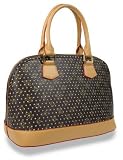 Sparkling Bowler Handbag - Brown