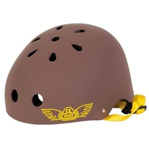 SE Bikes Ripper Men's BMX Helmet - One Size Fits All - Brown / Yellow