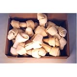 15 pcs of 6-7 White Rawhide Knotted Bones