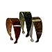 Set of THREE 2 Inch Yellow Green & Red Marbelized Plastic Headbands with Teeth