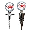 Cincinnati Reds MLB Cork Screw and Wine Bottle Topper Set by Great American Products