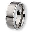 Ridged Edge Brushed and Polished Titanium Ring (8.0 mm) - Sizes 6-13