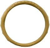 41%2BRnsvWqVL. SL160  Single Rows Clear Crystals Vinyl Car Truck SUV Steering Wheel Cover   Beige Tan & Silver