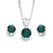 Chic Silver Swarovski Crystal Birthstone Pendant/Earring Set with 46cm Chain May