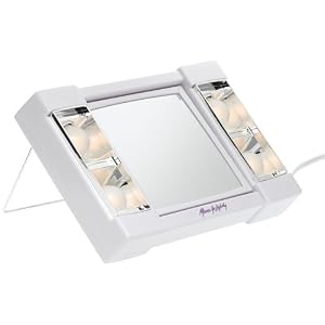 Jerdon Mirror J1010 Table Top Makeup Mirror, White