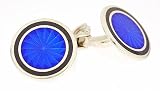 Sterling silver handmade cufflinks with enamel