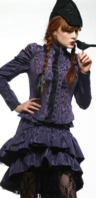 Funeral Doll - MOIRE MONDAY LAYERED SKIRT