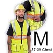 OccuLux ANSI Class 2 Expandable Two Tone Vest, Solid with Zipper Closure, Med