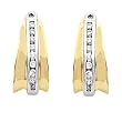 14K Two-Tone Gold Diamond Earring Jackets - 0.27 Ct.