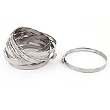 uxcell ホースクランプ　91mm-114mm の範囲　ステンレス鋼素材　シルバートーン　10枚入り