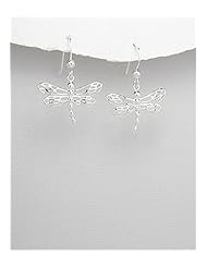 Dragonfly Earrings In 92.5 Sterling Silver
