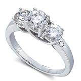41%2BS2OwD%2BqL. SL160  1 1/2ctw White Gold Round 3 Stone Engagement Ring