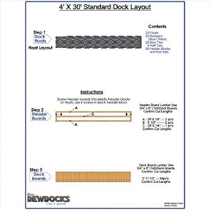 Dewdocks Standard Dock (Beige Blue,4 X 30-Feet) by