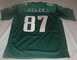 Brent Celek Autographed Philadelphia Eagles Green Jersey W/PROOF, Picture of Brent Signing For Us, Cincinnati Bearcats