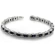 One of a Kind 9 3/5ctw Blue Sapphire & Diamond Bracelet in 18kt White Gold (G-H/VS)