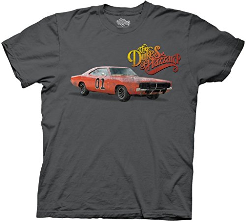 Dukes of Hazzard General Lee Vintage Distressed Charcoal T-shirt