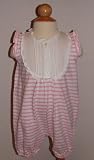 Ralph Lauren Layette Girls Romper with Pintuck & Ruffle Detail