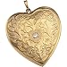 14K Yellow Gold Heart Design Diamond Locket