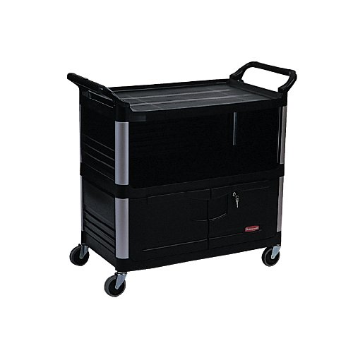 XTRA 3-SHELF EQUIPMENT CART 37-7/8IN BLA