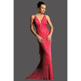 Strawberry Sequined Gowns by Sherri Hill