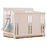 Stork Craft Verona 4-in-1 Fixed Side Convertible Crib, White