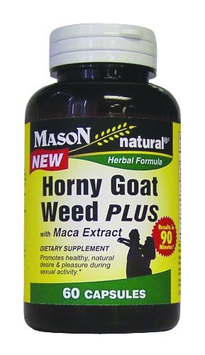 Mason Vitamins Horny Goat Weed Plus Masc Extract Results in 90 Minutes, 60-Count