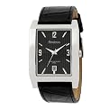 Men's Armitron Leather Strap Watch - Black ( 7" )
