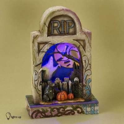 Jim Shore Halloween Haunted Eve - Graveyard Lighted Diorama Figurine