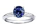 Jewelry : 0.65 cts Genuine Blue Sapphire Solitaire Engagement Ring - 14kt White or Yellow Gold