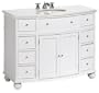 Hampton Bay Curved Sink Cabinet, 35"Hx45"W, WHITE