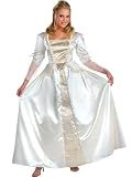 Women's Theatrical Costume Princess Dress White Queen Gown Elizabeth Dress