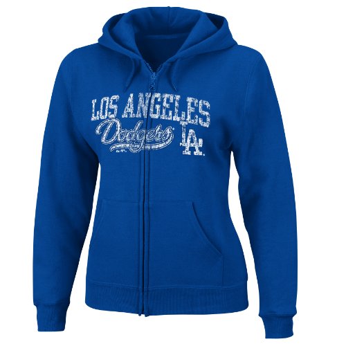 MLB Los Angeles Dodgers The Beauty Long Sleeve Full Zip Fleece Hoodie Women's