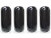 Center Hole Ribbed Boat Pontoon Fender 8" x 20" 4pcs Inflatable Vinyl Mooring Bumpers Guard Dock Docking Black