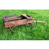 Large Buckboard Wagon (Burnt Brown) (13.5H x 32W x 17D)
