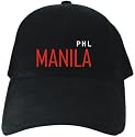 CAPS BLACK EMBROIDERY " MANILA - ISO CODE " PHILIPPINES