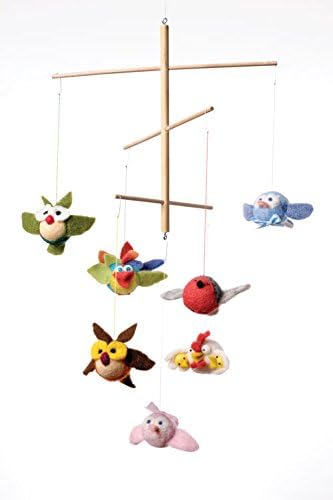 De Witte Engel Mobilar for Hanging Felted Birds