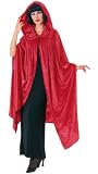 Deluxe Red Velvet Gothic Hooded Cloak Cape